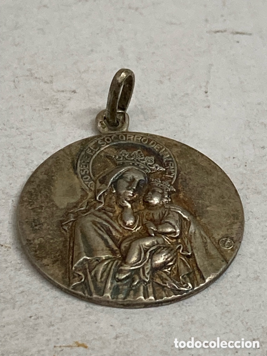 Antig&uuml;edades: Medalla de plata religiosa C428 - Foto 1