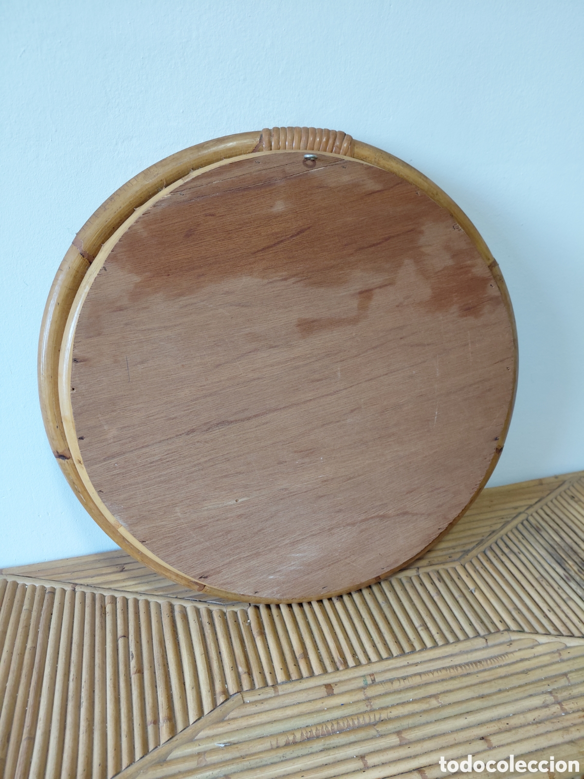 Antig&uuml;edades: ANTIGUO ESPEJO DE BAMBU - ESFERA DE 52 CM - Foto 2