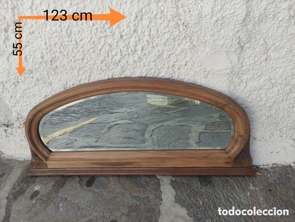 Antig&uuml;edades: Espejo vintage madera - Ovalado - Foto 3