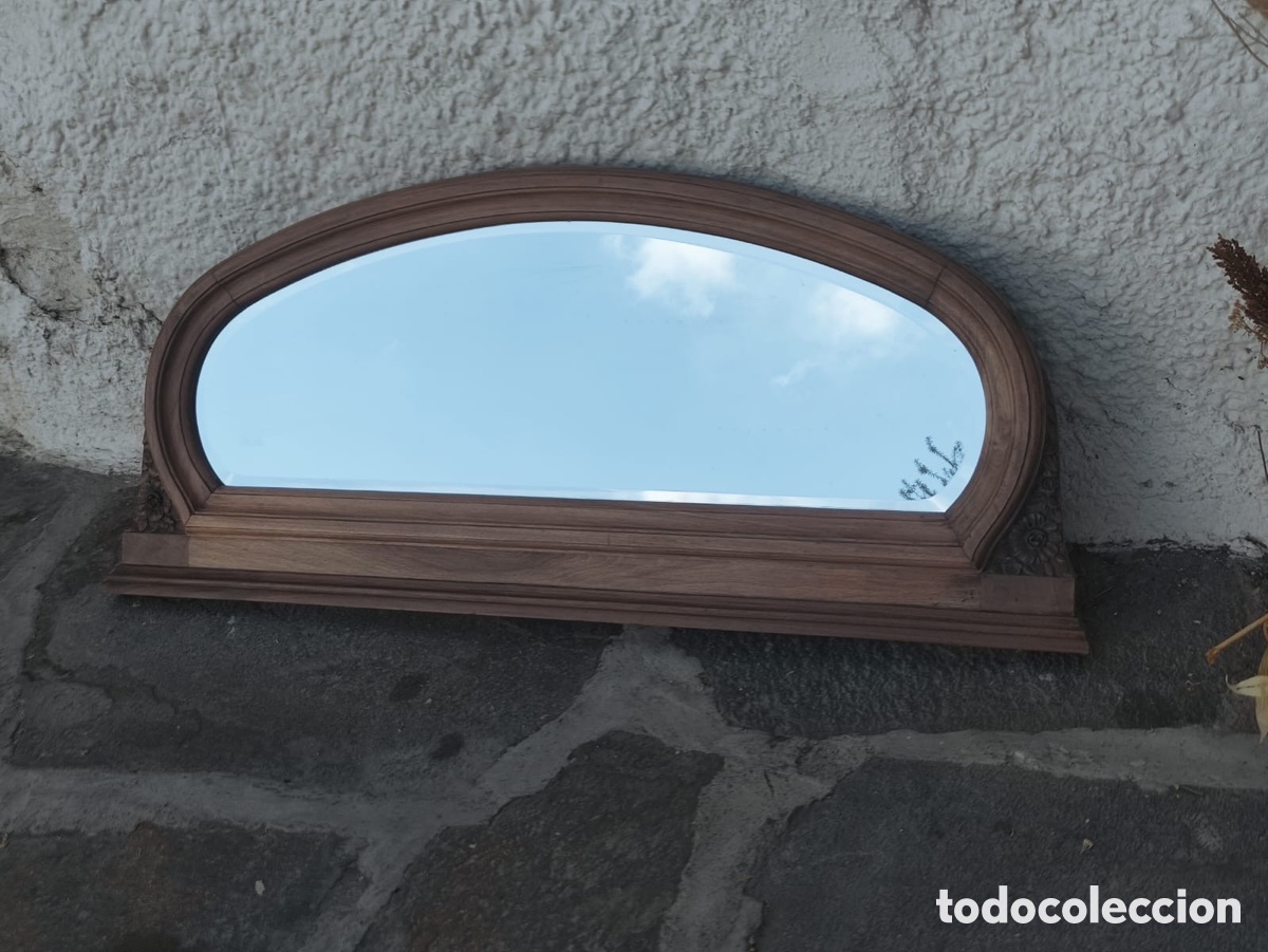 Antig&uuml;edades: Espejo vintage madera - Ovalado - Foto 1