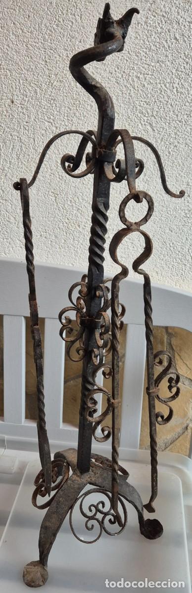 Antig&uuml;edades: Cuelgautiles chimenea antiguo - Foto 2