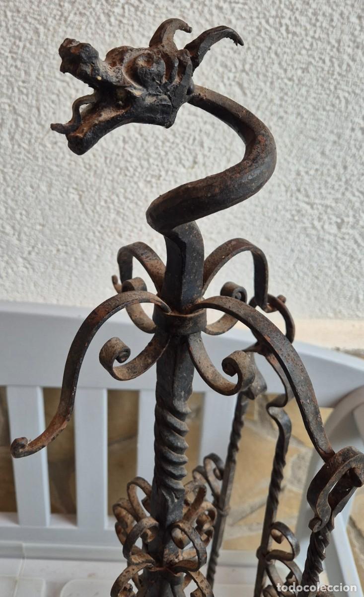 Antig&uuml;edades: Cuelgautiles chimenea antiguo - Foto 3