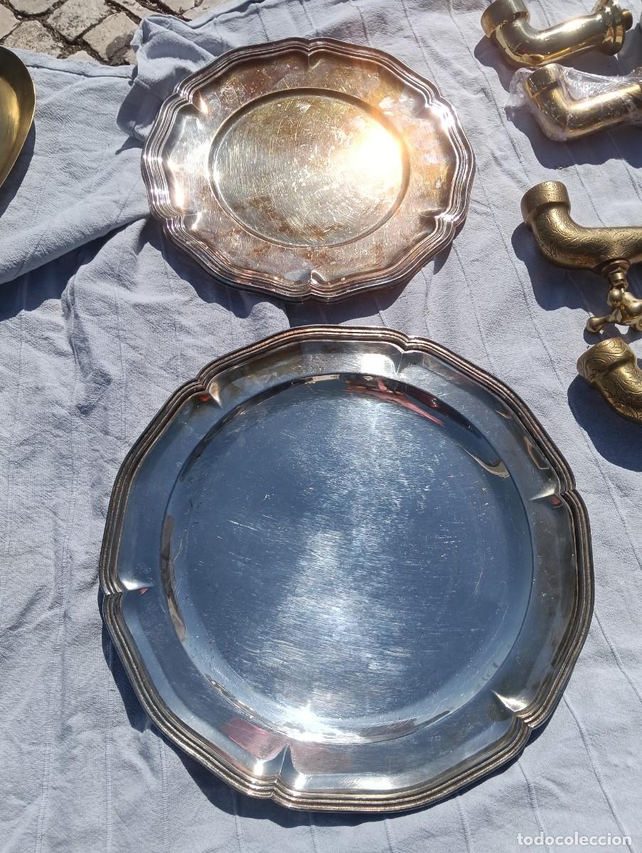 Antig&uuml;edades: Set 2 fuentes de alpaca - Foto 1