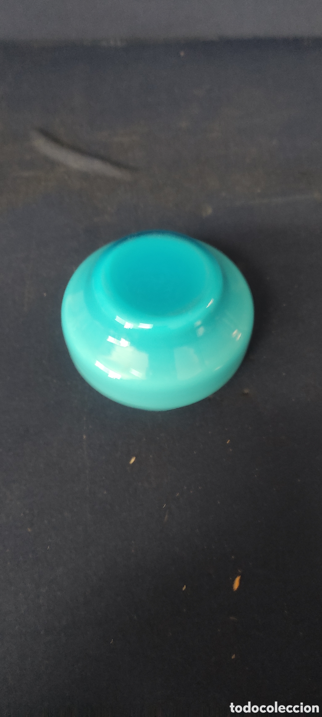 Antig&uuml;edades: Vaso de opalina azul - Foto 5