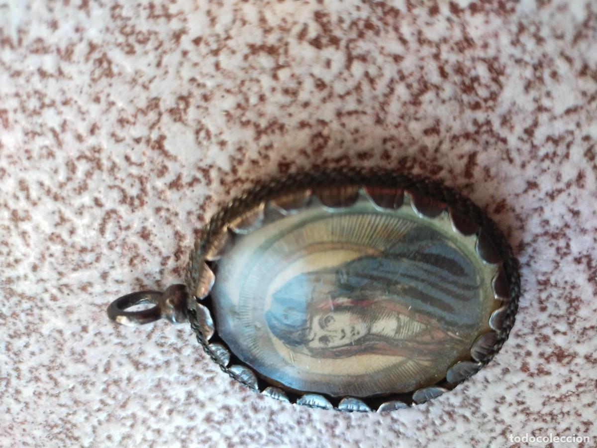 Antig&uuml;edades: relicario de plata mide 4mcs a&ntilde;o 1800 - Foto 2
