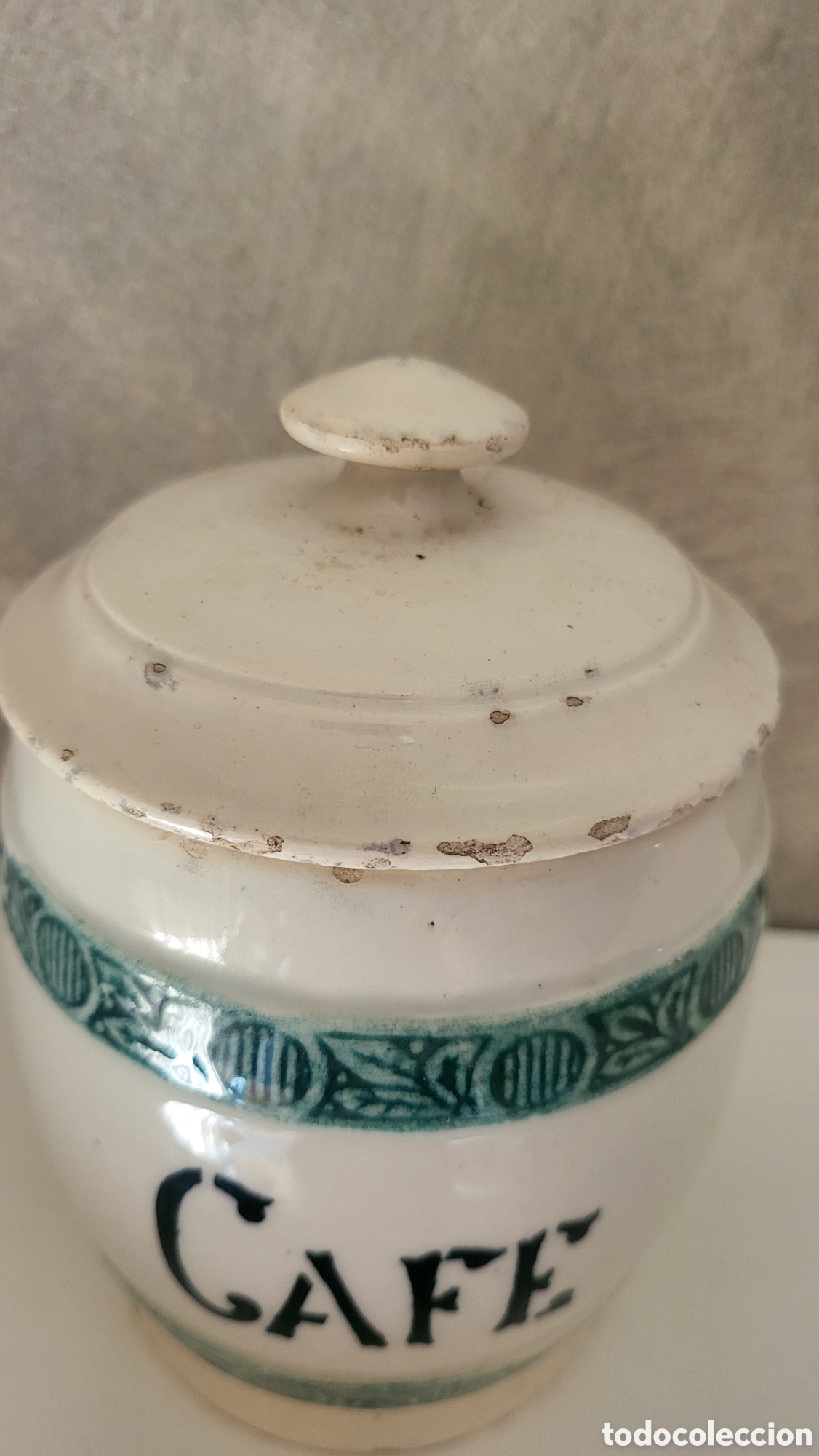 Antig&uuml;edades: ANTIGUO TARRO DE CAFE CERAMICA - Foto 2
