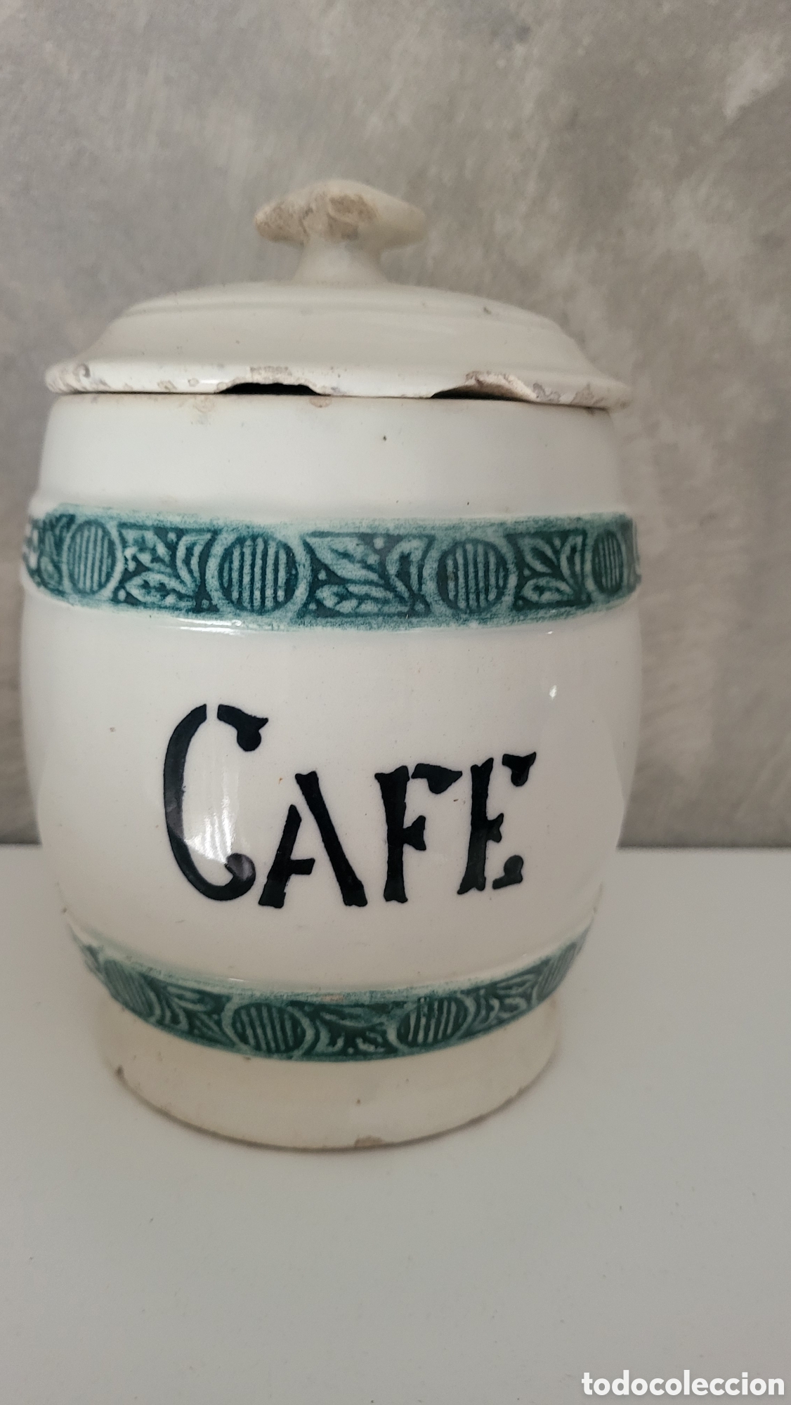 Antig&uuml;edades: ANTIGUO TARRO DE CAFE CERAMICA - Foto 4