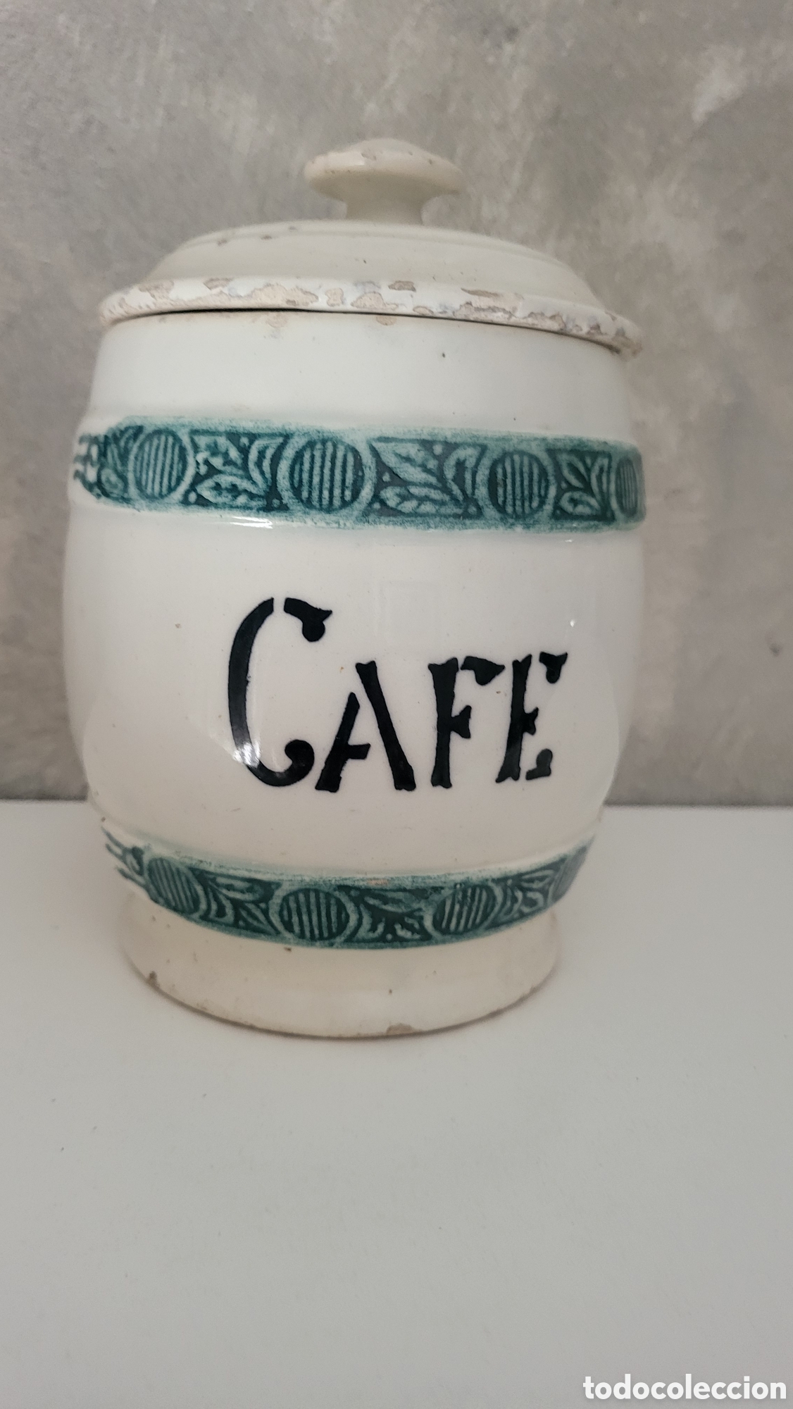 Antig&uuml;edades: ANTIGUO TARRO DE CAFE CERAMICA - Foto 5