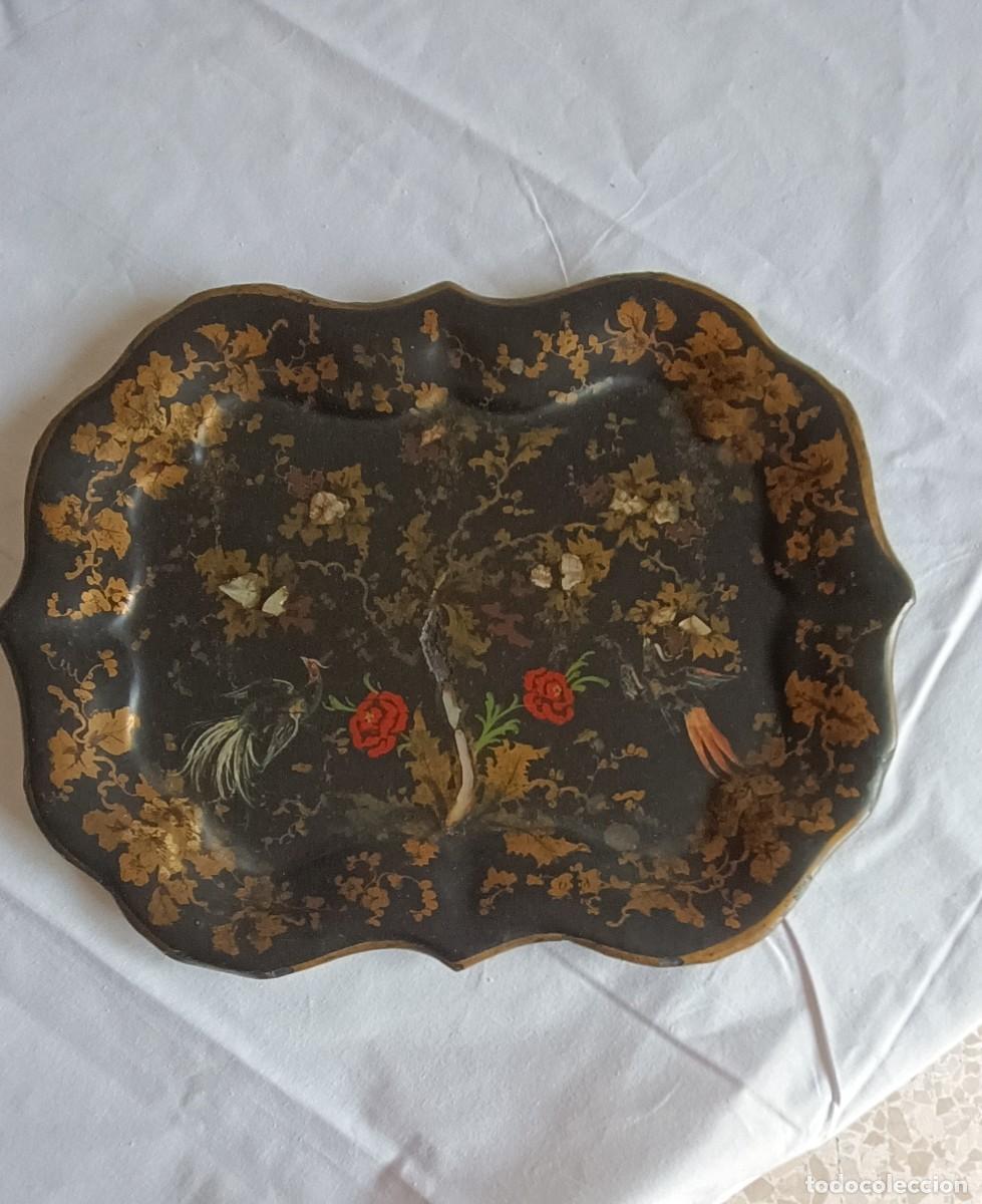 Antig&uuml;edades: Bandejas con incrustaciones en nacar - Foto 4