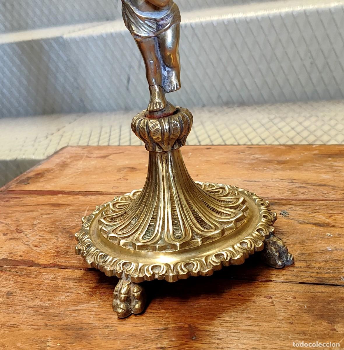 Antig&uuml;edades: Quinque de bronce con ni&ntilde;o - Foto 4