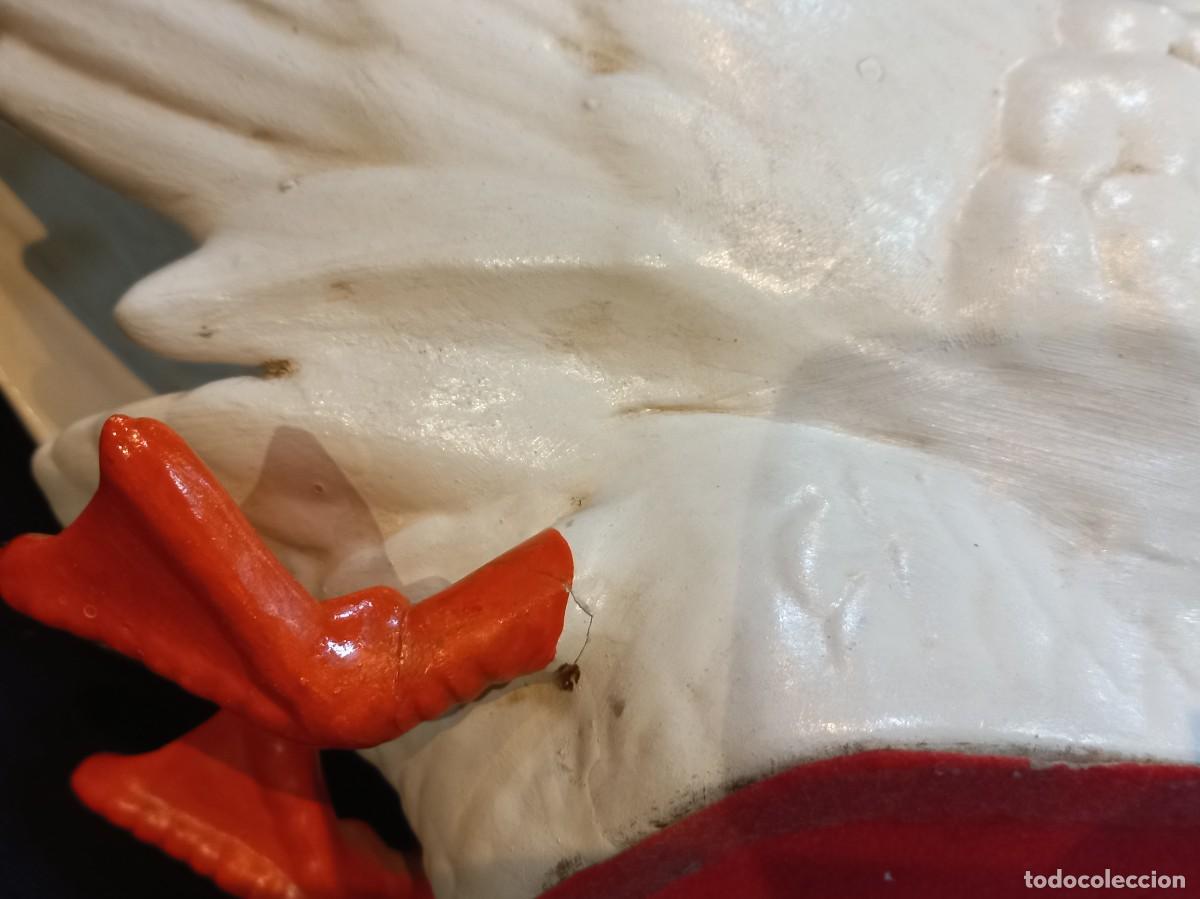 Antig&uuml;edades: CENTRO CISNE (37cm) cer&aacute;mica &uml;RUBERT&uml; blanco - Foto 17