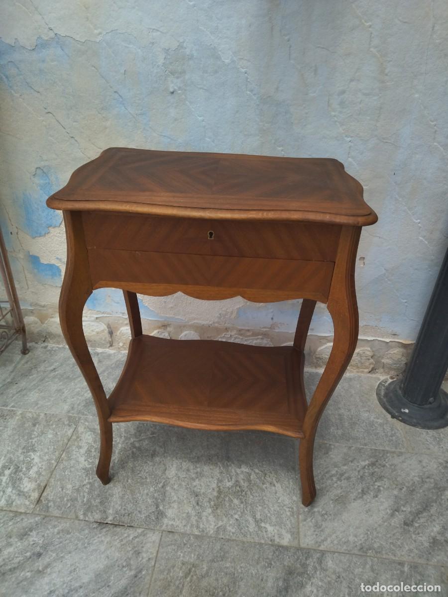 Antig&uuml;edades: Preciosa mesa costurero de madera de roble. - Foto 2