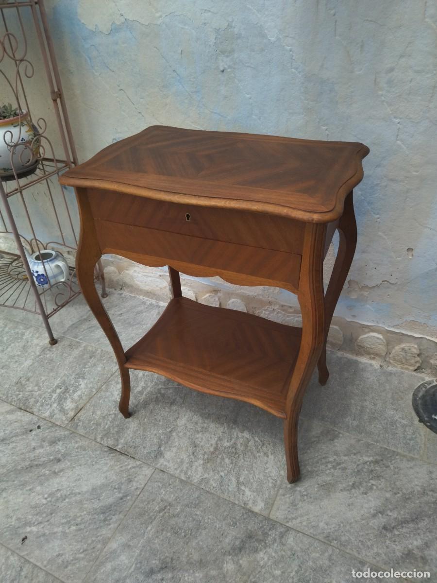 Antig&uuml;edades: Preciosa mesa costurero de madera de roble. - Foto 3
