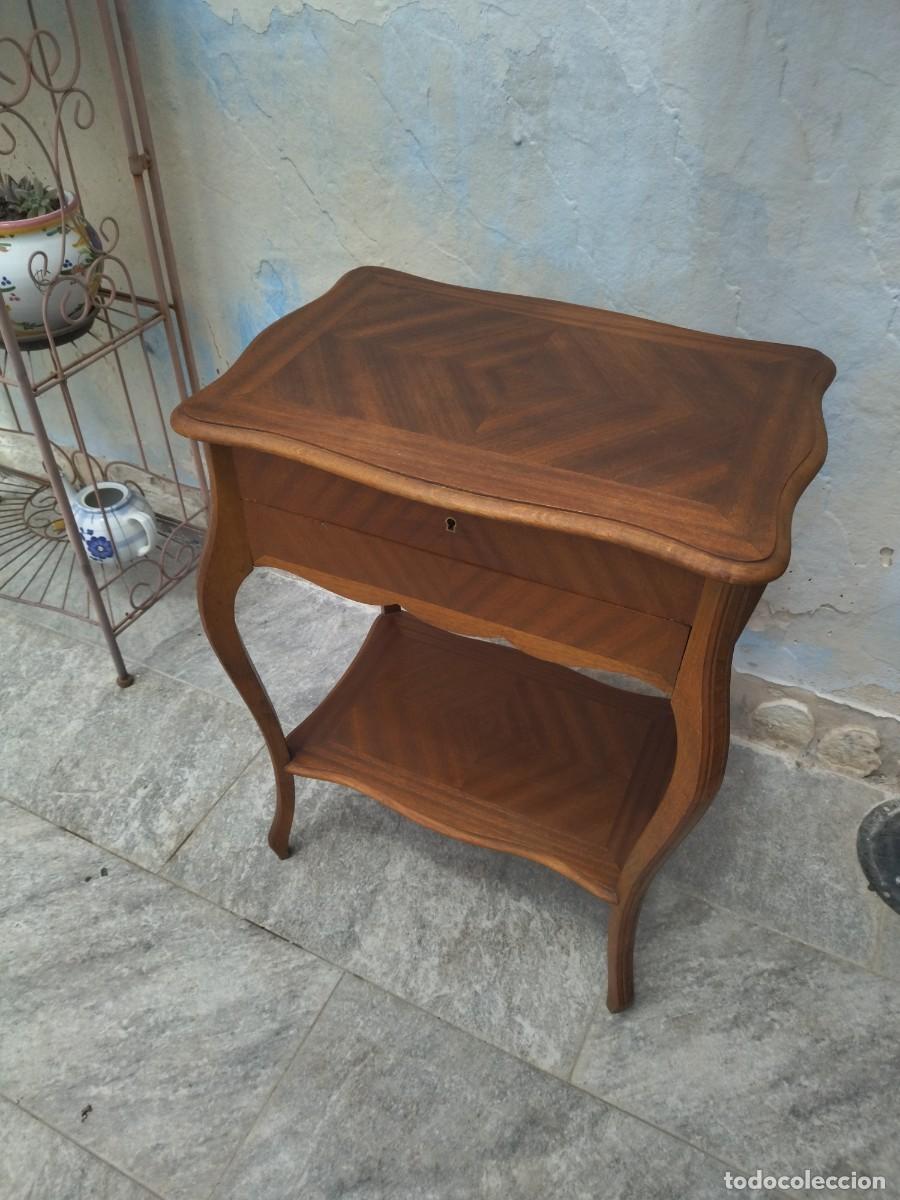 Antig&uuml;edades: Preciosa mesa costurero de madera de roble. - Foto 4