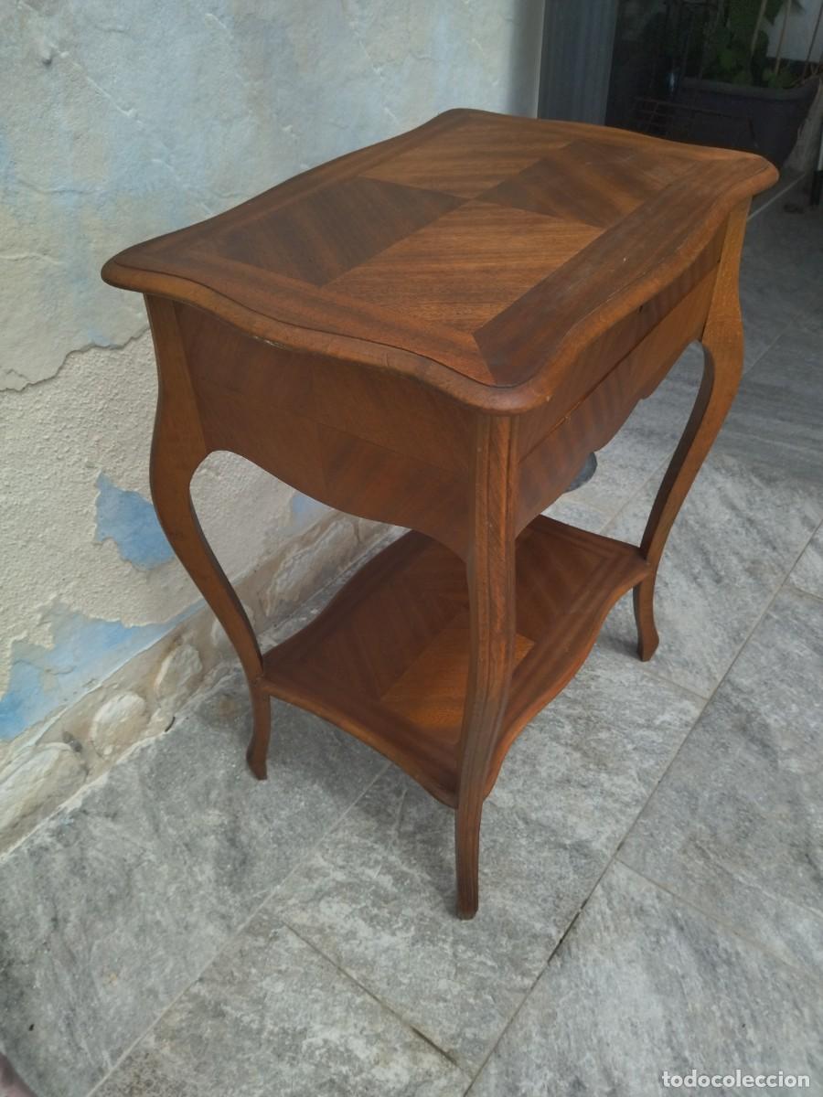 Antig&uuml;edades: Preciosa mesa costurero de madera de roble. - Foto 5