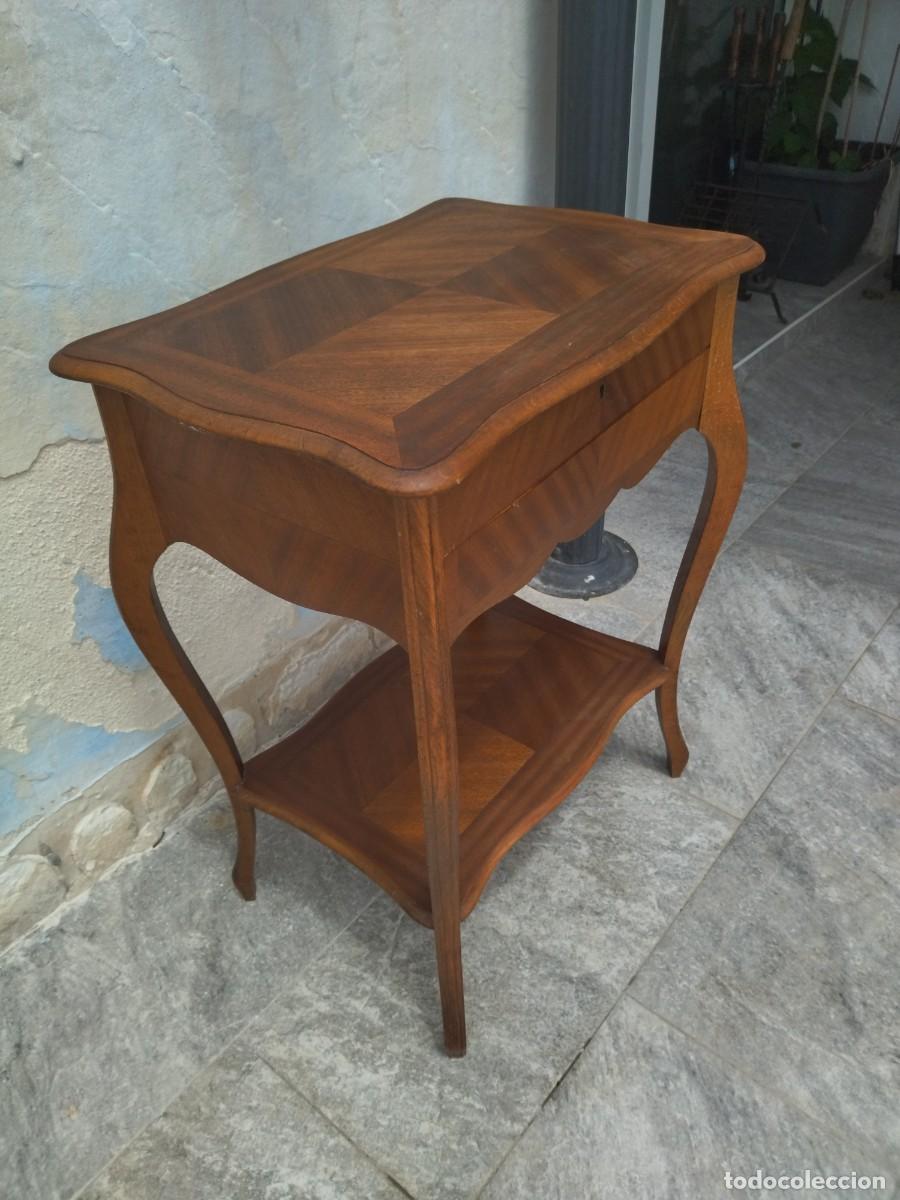 Antig&uuml;edades: Preciosa mesa costurero de madera de roble. - Foto 6