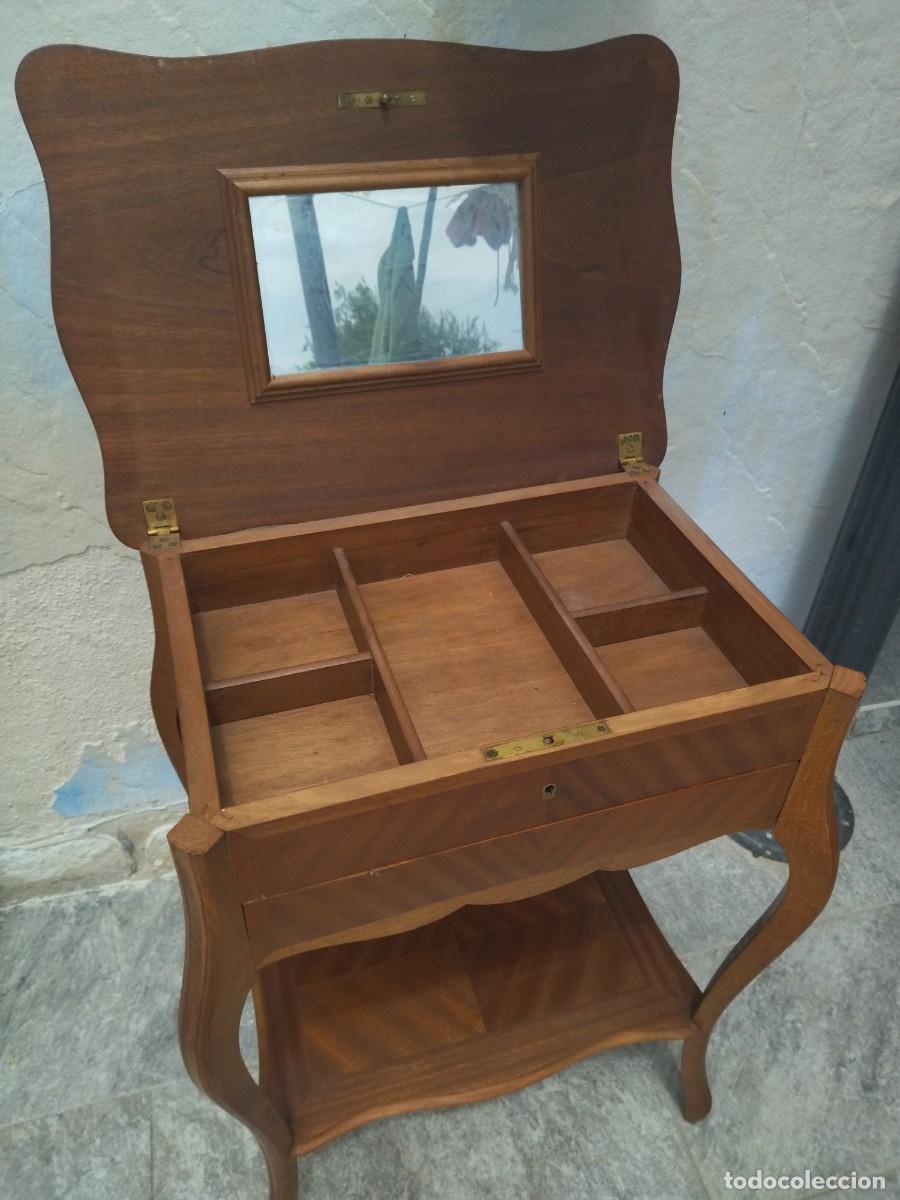 Antig&uuml;edades: Preciosa mesa costurero de madera de roble. - Foto 7