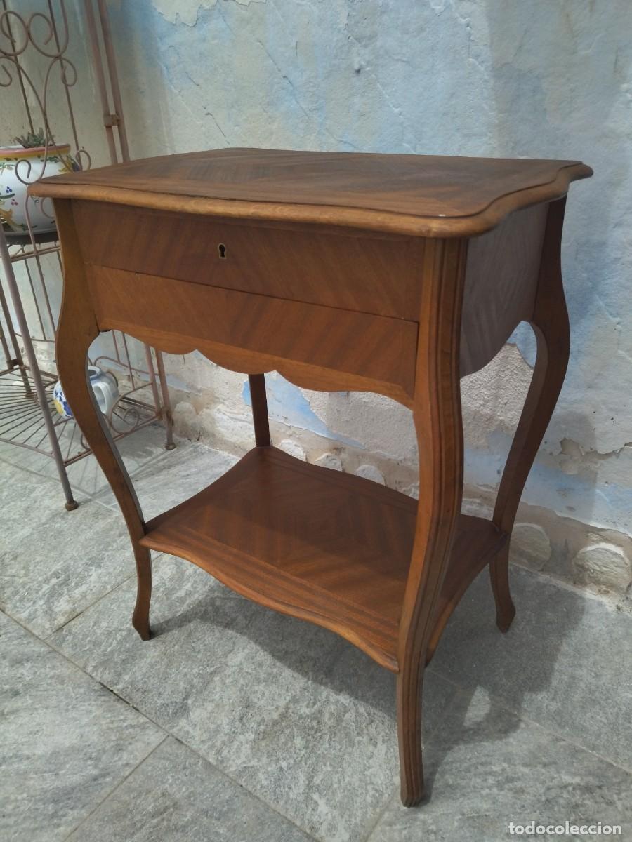 Antig&uuml;edades: Preciosa mesa costurero de madera de roble. - Foto 12