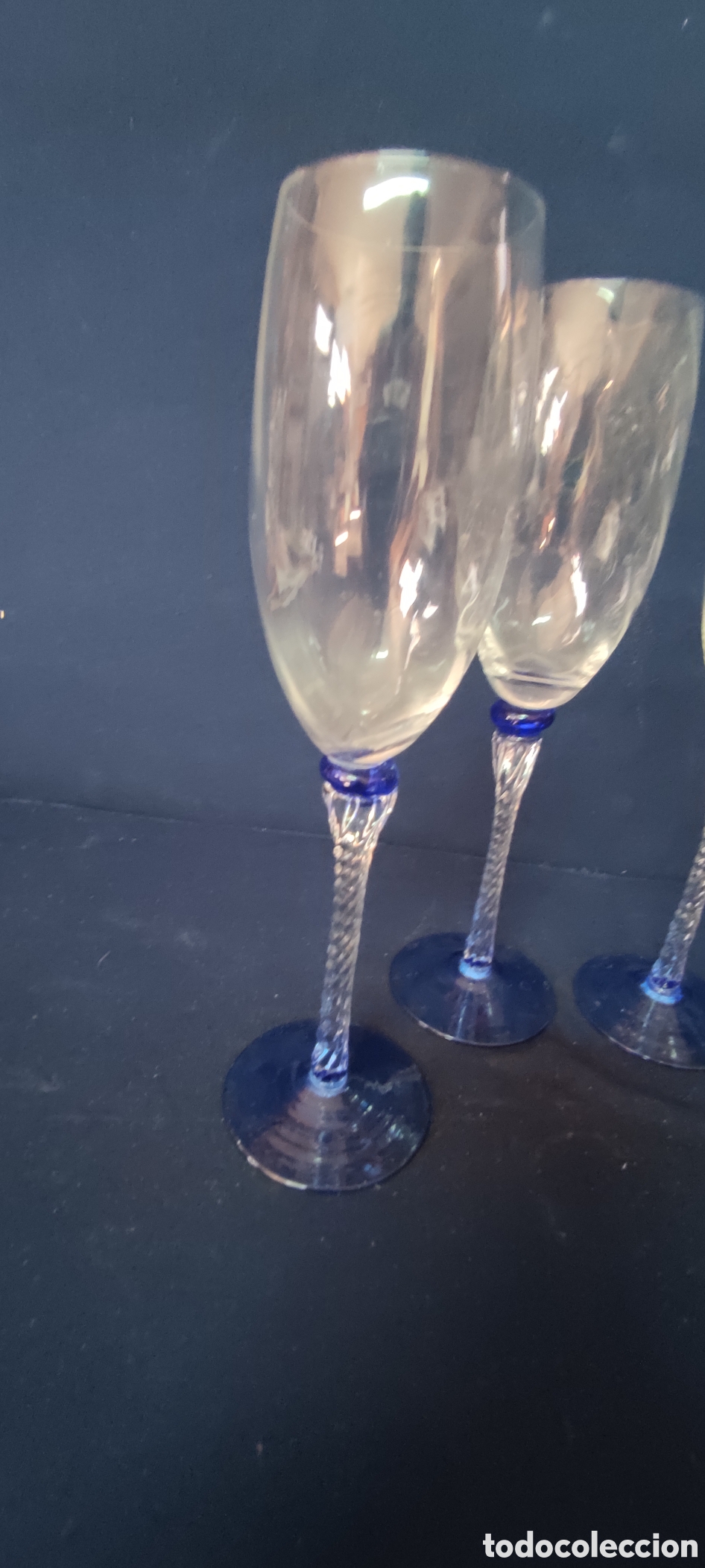 Antig&uuml;edades: Juego 4 copas cava vintage - Foto 3