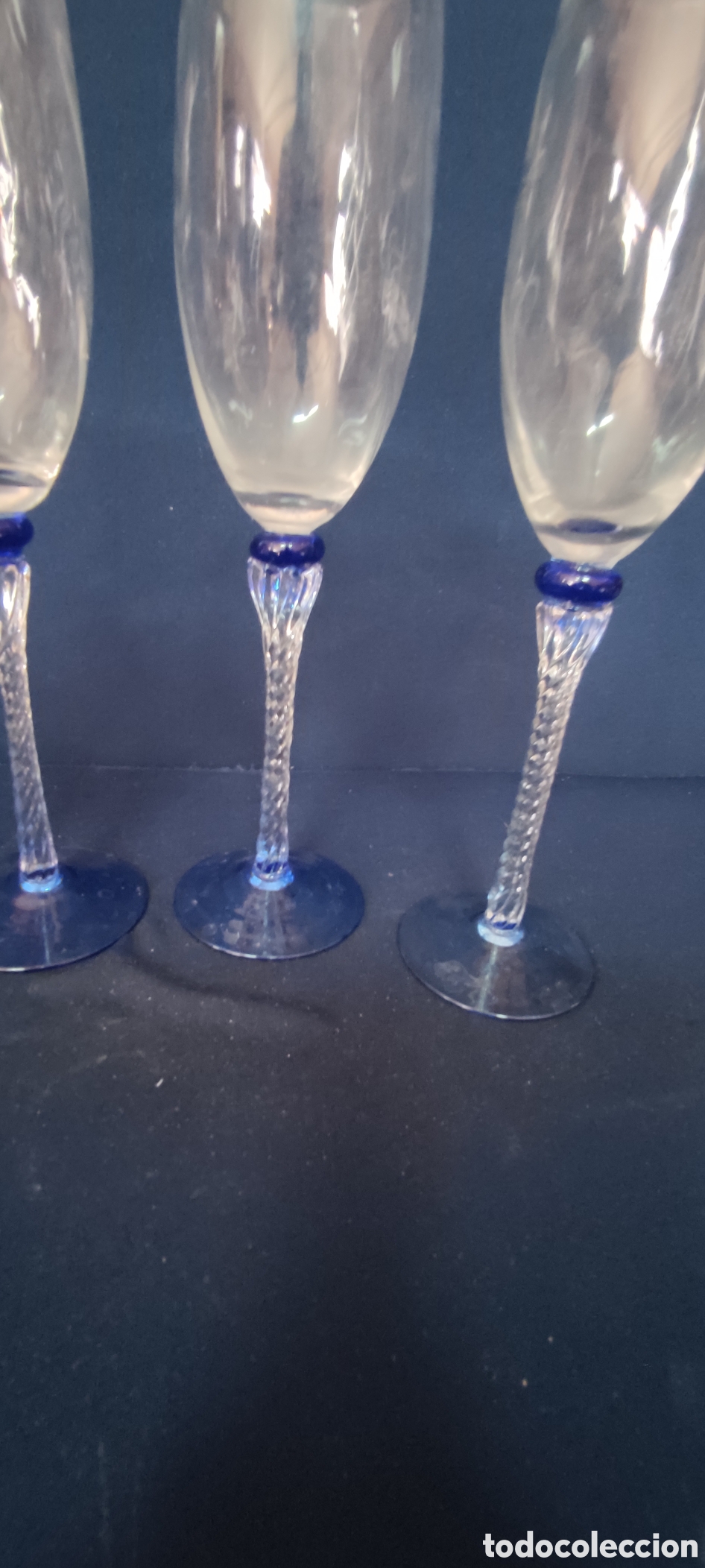 Antig&uuml;edades: Juego 4 copas cava vintage - Foto 5
