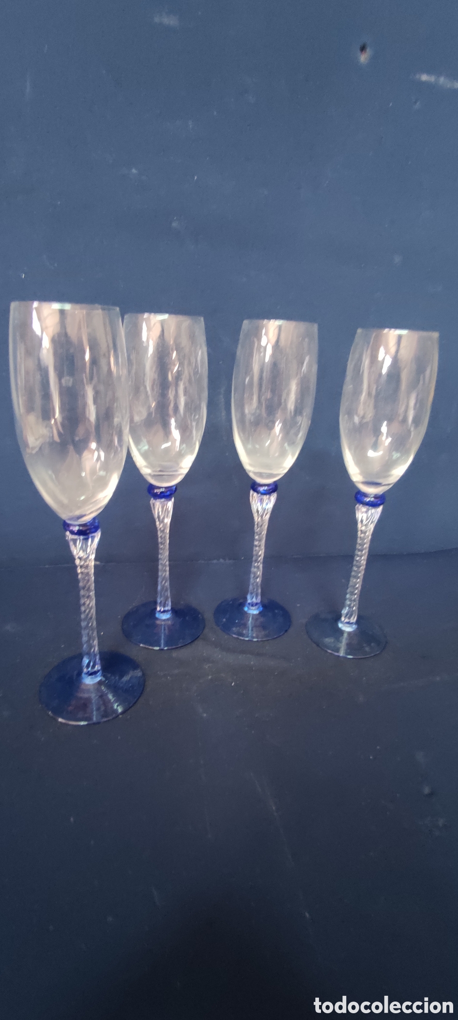 Antig&uuml;edades: Juego 4 copas cava vintage - Foto 6