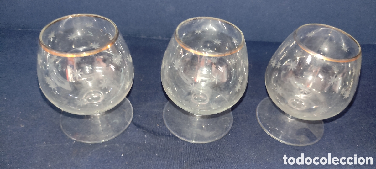 Antig&uuml;edades: Copas de cristal tallado co&ntilde;ac - Foto 2