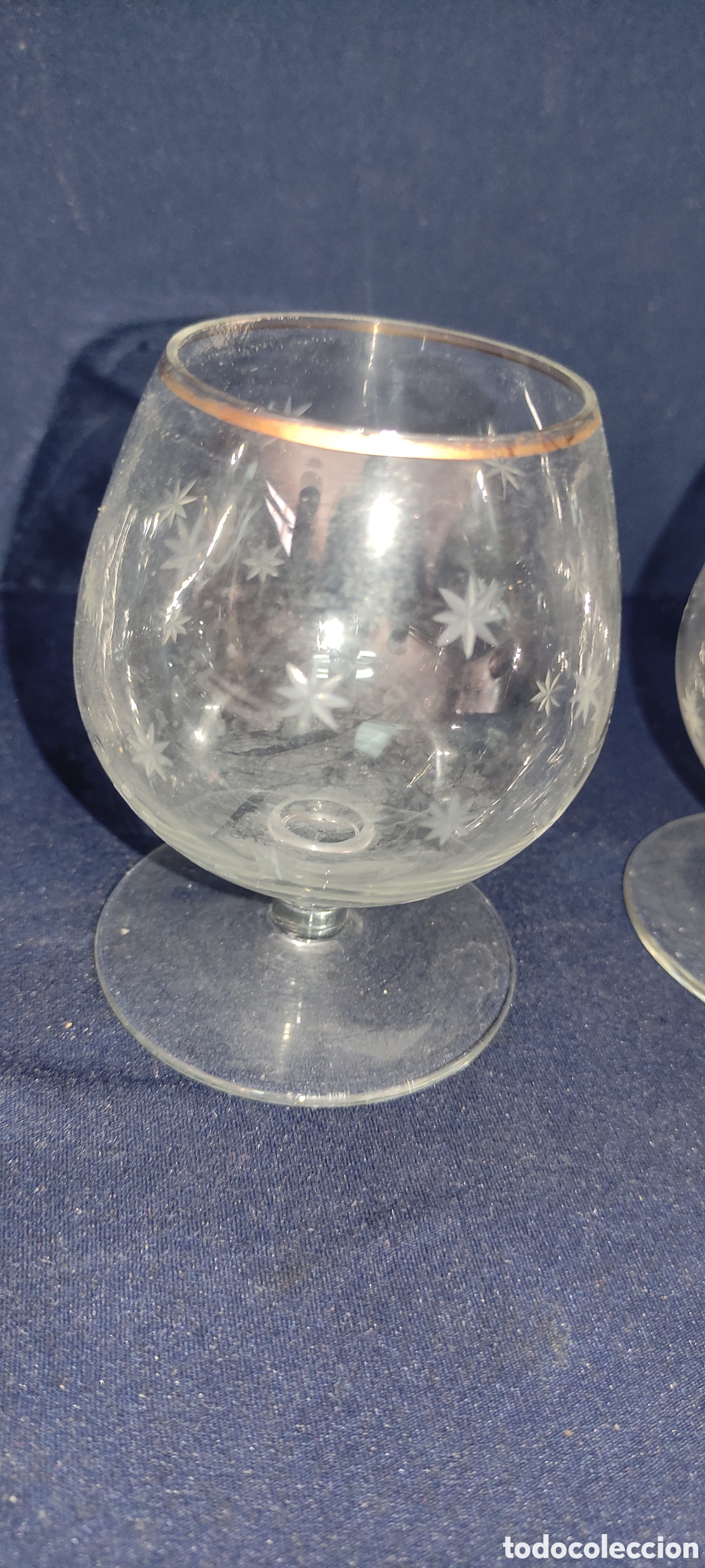 Antig&uuml;edades: Copas de cristal tallado co&ntilde;ac - Foto 4