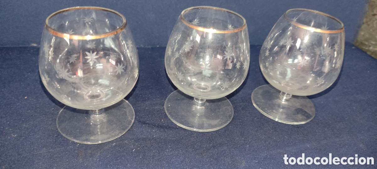 Antig&uuml;edades: Copas de cristal tallado co&ntilde;ac - Foto 6