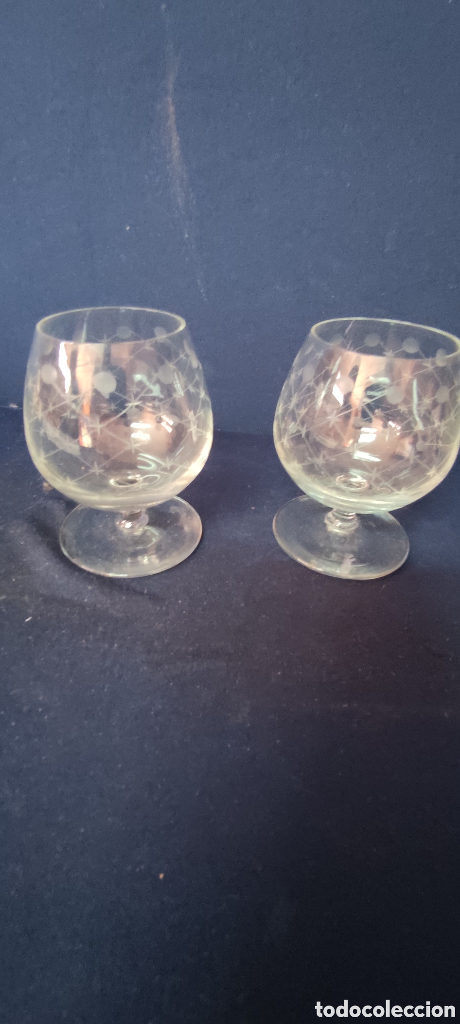Antig&uuml;edades: Copas de co&ntilde;ac cristal tallado - Foto 2