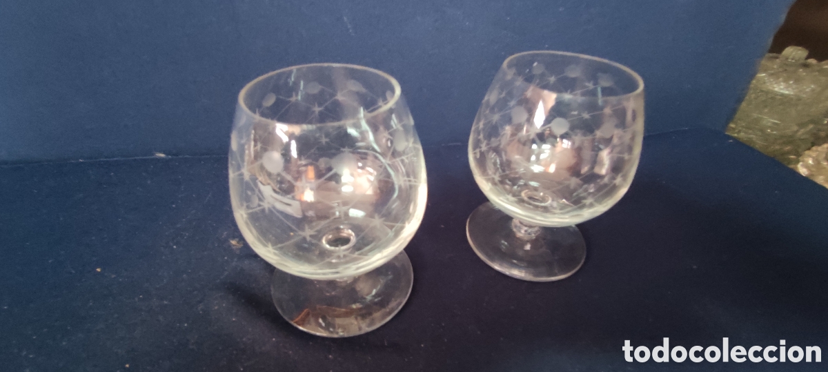 Antig&uuml;edades: Copas de co&ntilde;ac cristal tallado - Foto 5