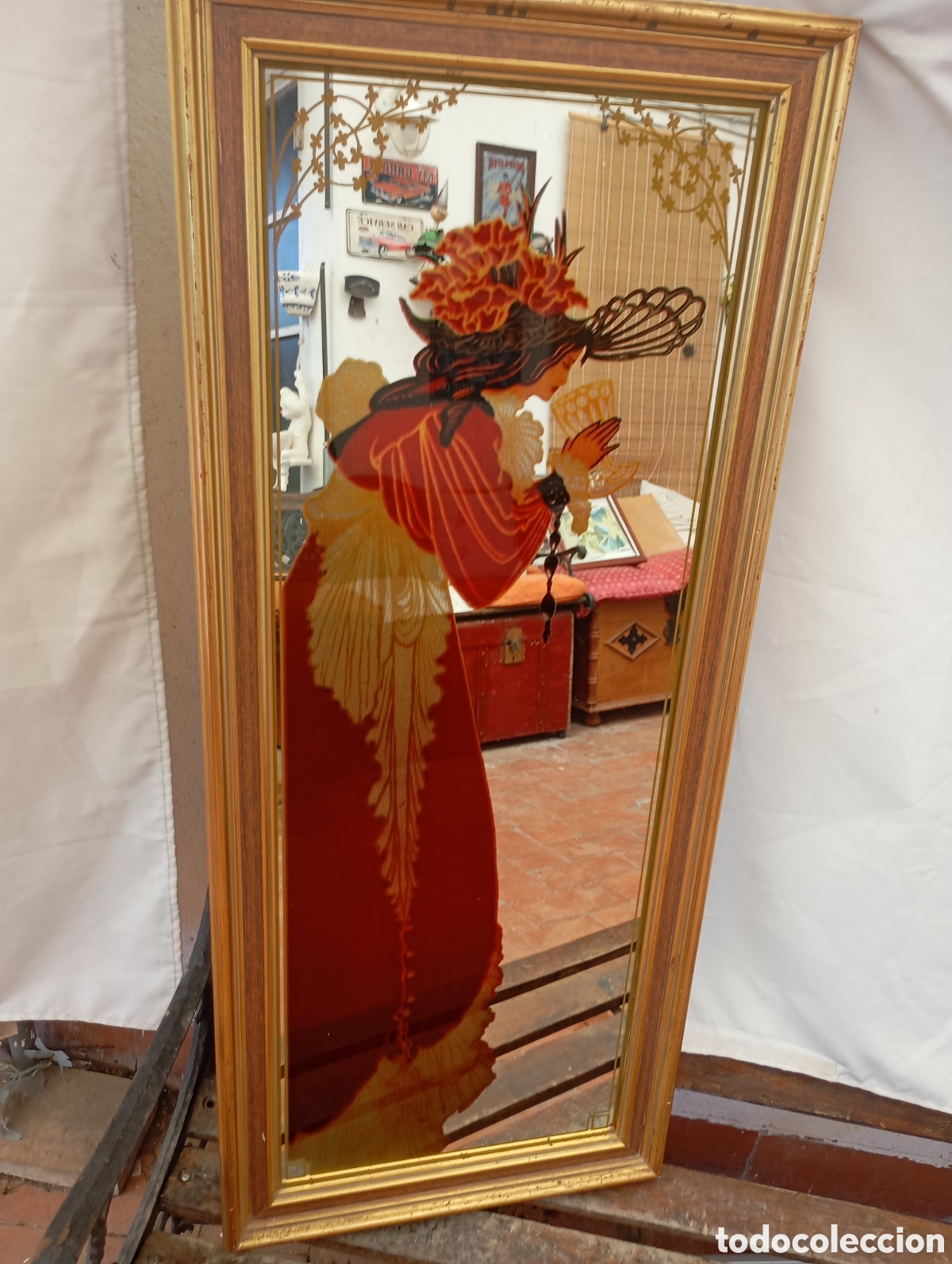 Antig&uuml;edades: Cuadro espejo modernista - Foto 2