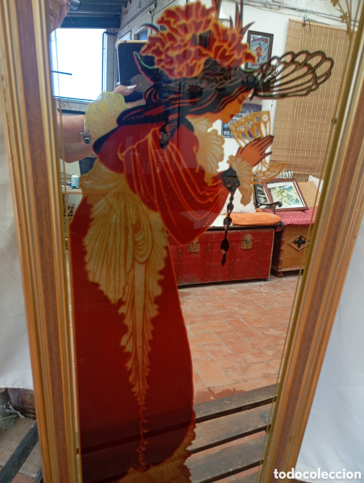 Antig&uuml;edades: Cuadro espejo modernista - Foto 3