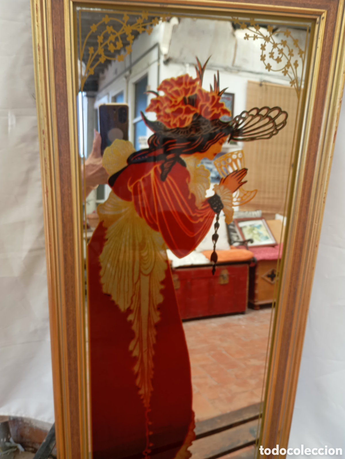 Antig&uuml;edades: Cuadro espejo modernista - Foto 1