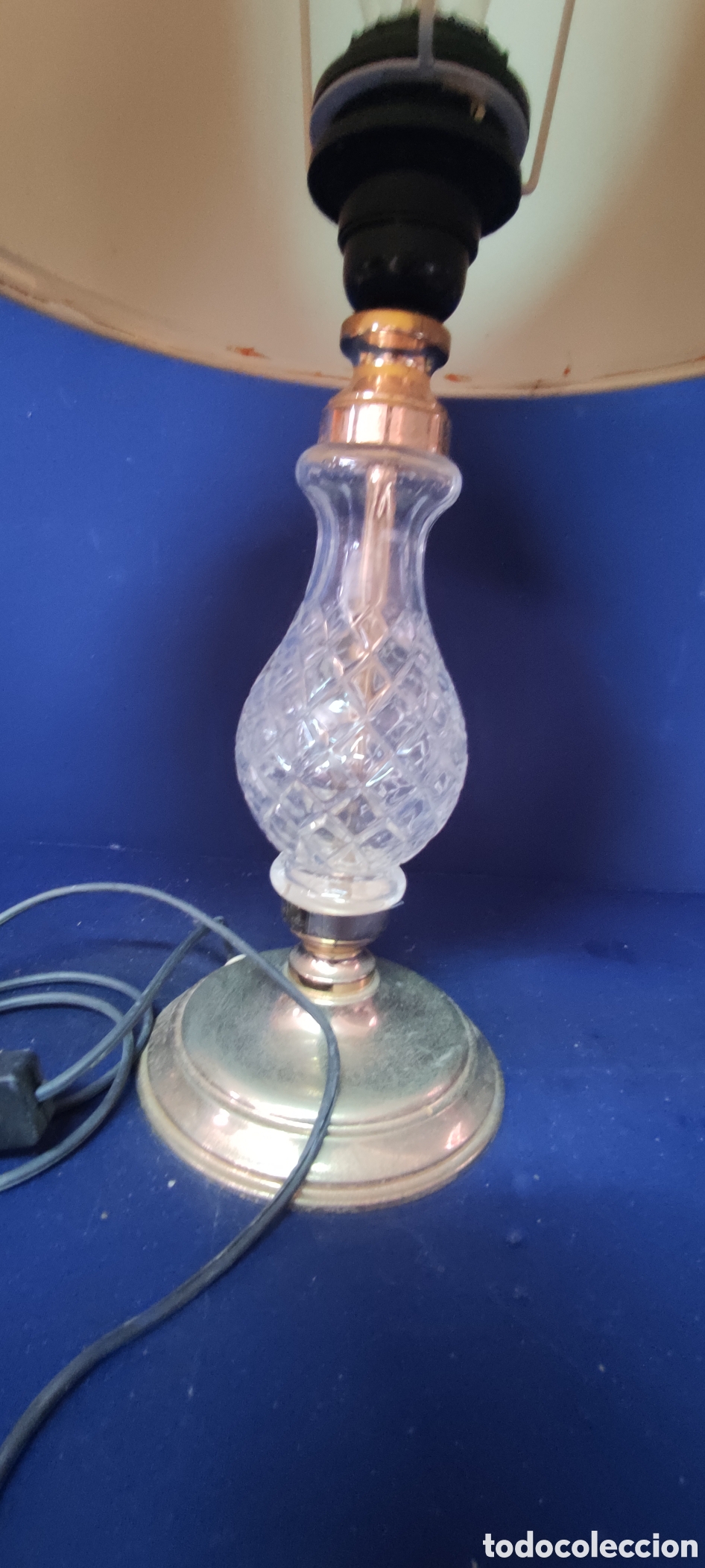 Antig&uuml;edades: Lampara vintage de cristal - Foto 3