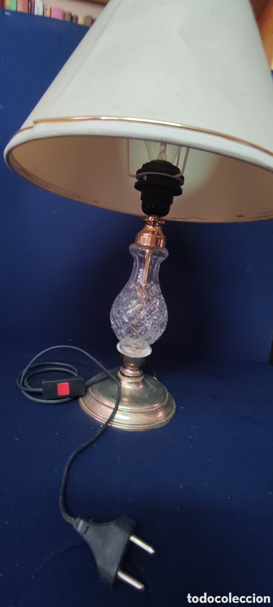 Antig&uuml;edades: Lampara vintage de cristal - Foto 6