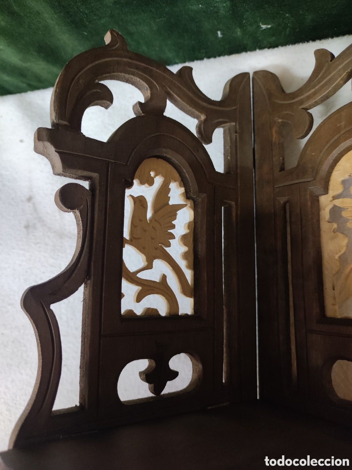 Antig&uuml;edades: Repisa de esquinera desmontable de marqueter&iacute;a - Foto 2