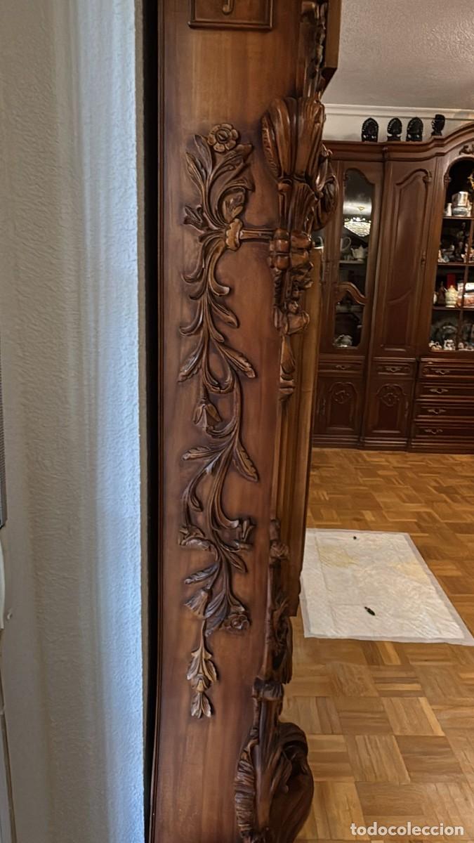 Antig&uuml;edades: Reloj de pie de Madera Tallada - Foto 3
