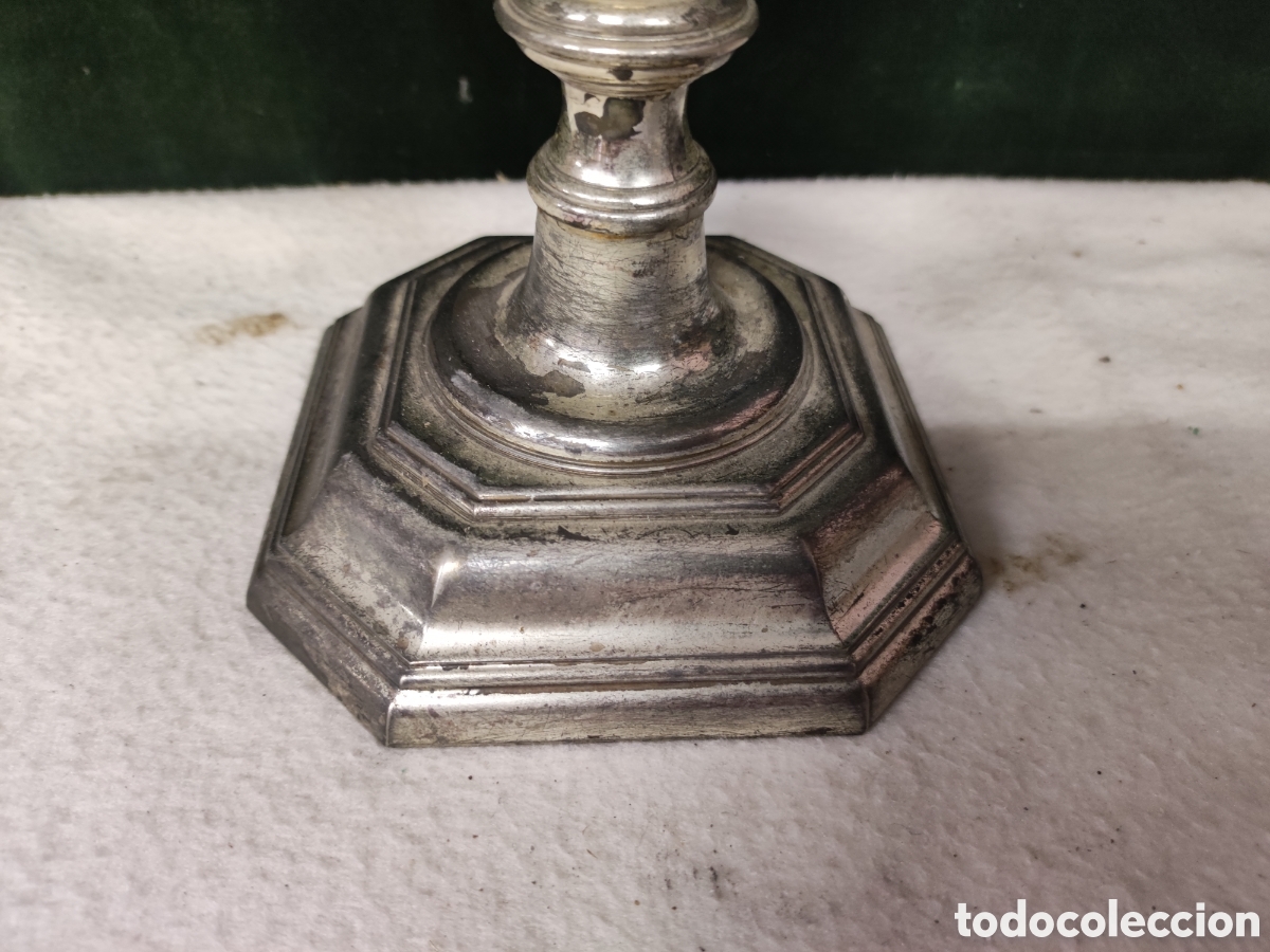 Antig&uuml;edades: Candelabro de metal plateado de cinco brazos - Foto 2