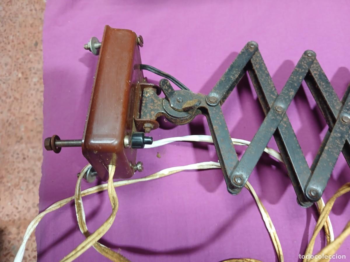 Antig&uuml;edades: ANTIGUA LAMPARA DE FLEXO EXTENSIBLE, METAL. - Foto 2