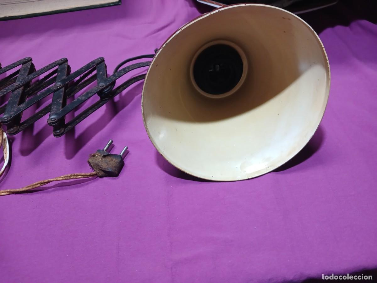 Antig&uuml;edades: ANTIGUA LAMPARA DE FLEXO EXTENSIBLE, METAL. - Foto 4