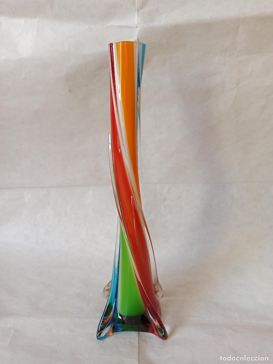 Antig&uuml;edades: Vaso multicolore Torchon vetro di Murano - Foto 1