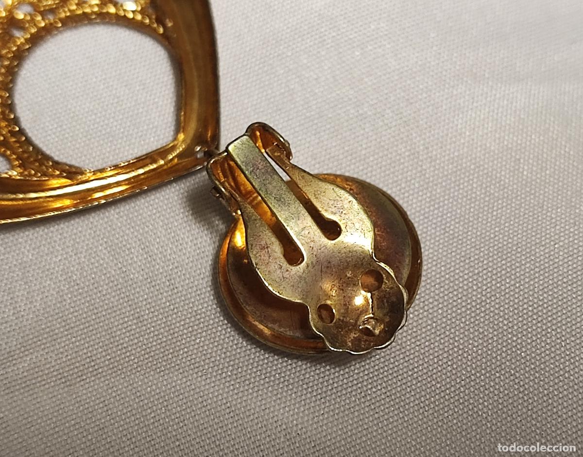 Antig&uuml;edades: PENDIENTES METAL DORADO - Foto 6