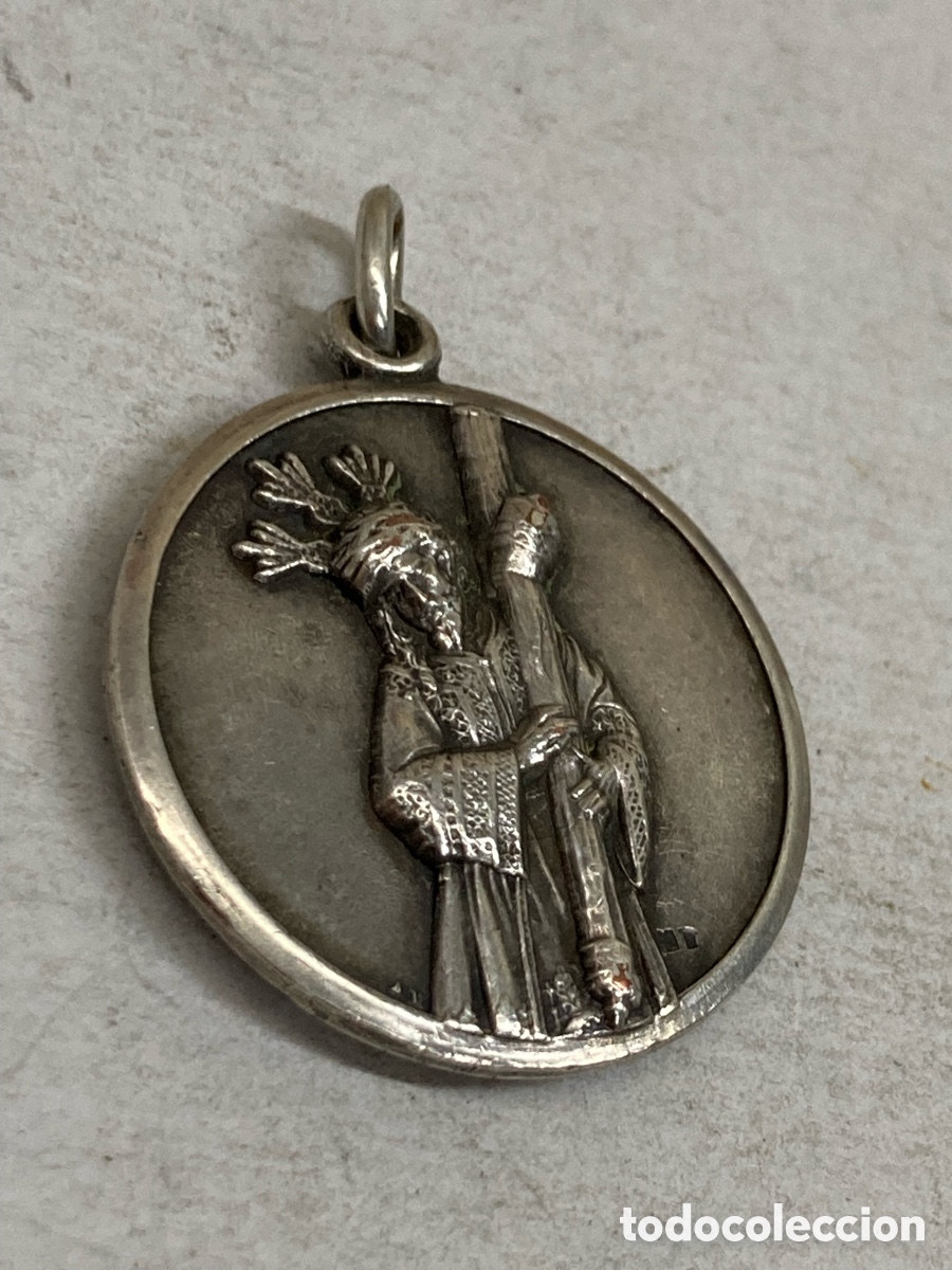 Antig&uuml;edades: Medalla de plata religiosa C432 - Foto 2