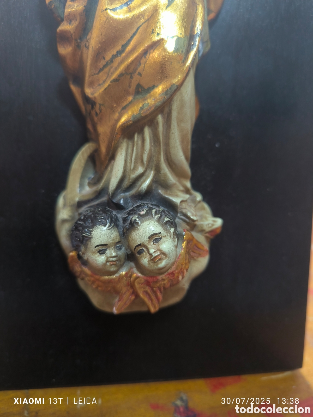 Antig&uuml;edades: Figura religiosa . Estuco sobre madera - Foto 3