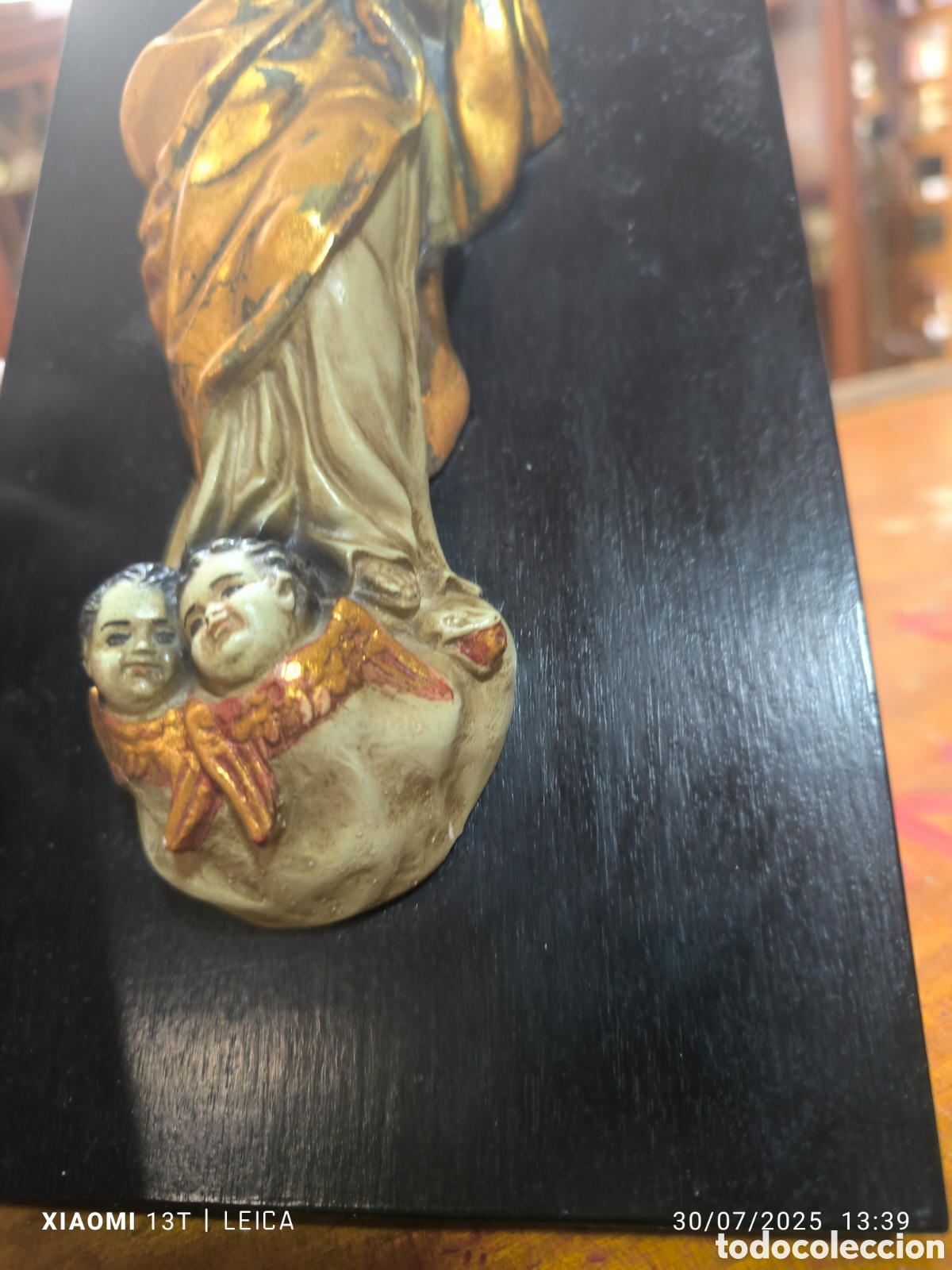 Antig&uuml;edades: Figura religiosa . Estuco sobre madera - Foto 9