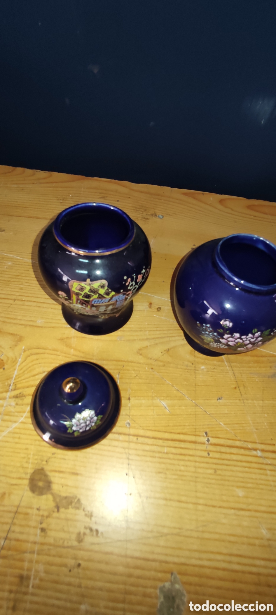 Antig&uuml;edades: Pareja de jarrones de porcelana - Foto 5