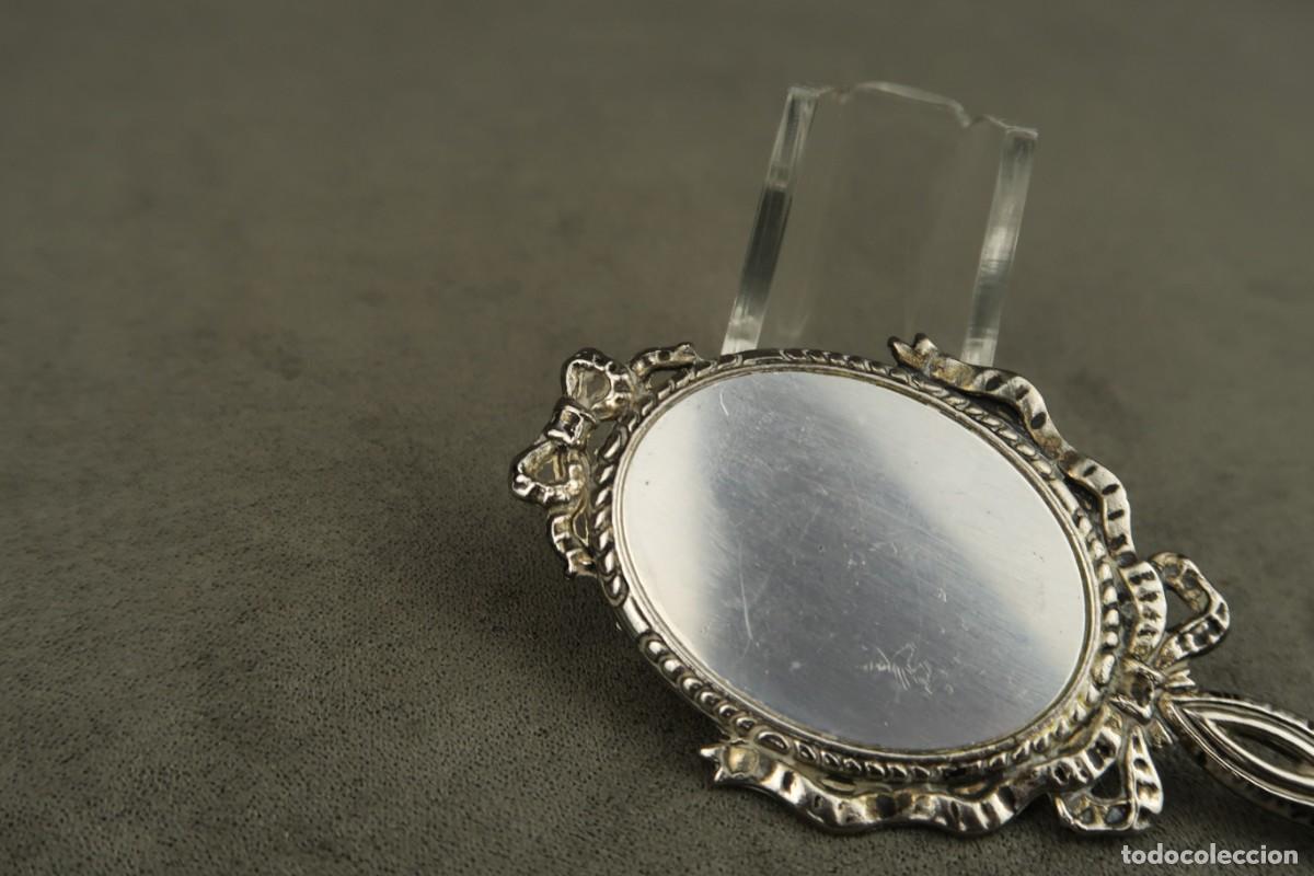 Antig&uuml;edades: Antiguo Espejo de Mano Plateado - Foto 10