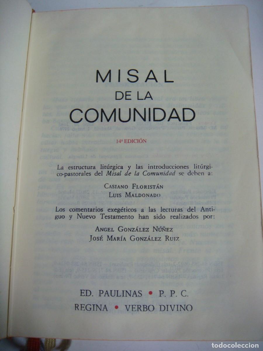 Antig&uuml;edades: LIBRO MISAL DE LA COMUNIDAD I-FESTIVO-(&) - Foto 3