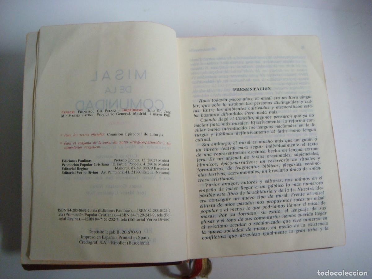 Antig&uuml;edades: LIBRO MISAL DE LA COMUNIDAD I-FESTIVO-(&) - Foto 4