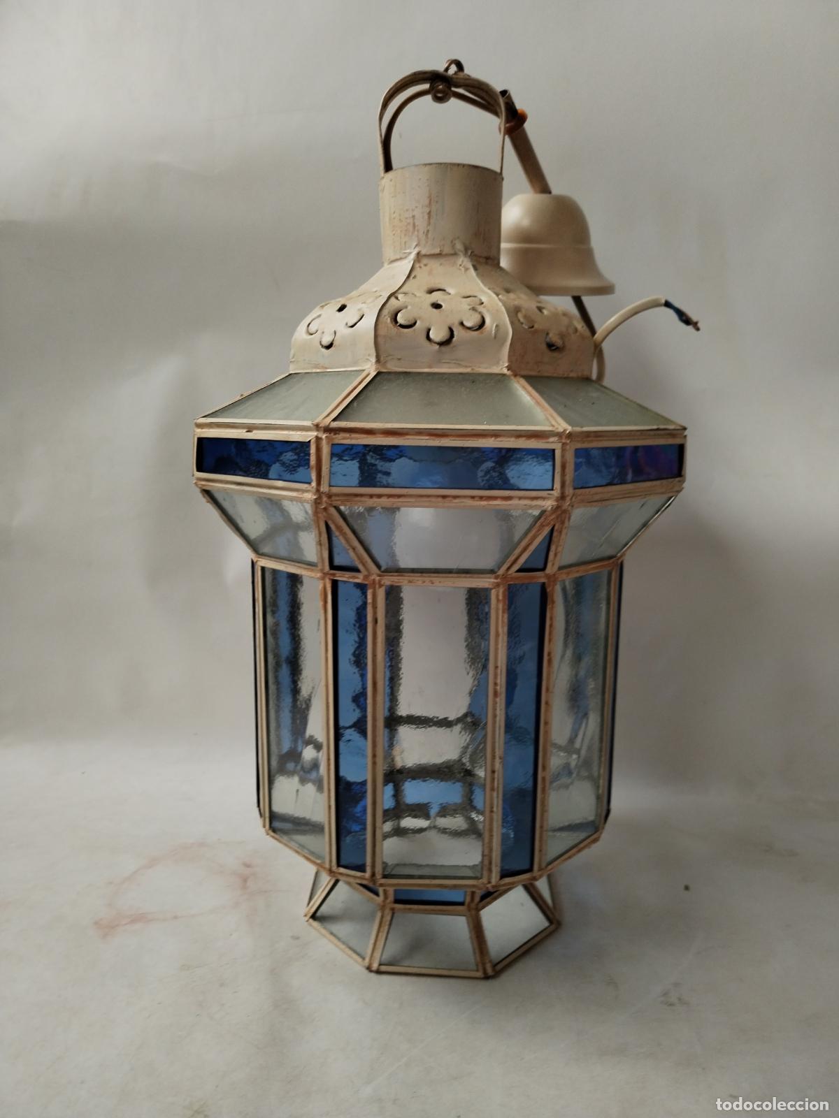 Antig&uuml;edades: lampara de techo farol granadino - Foto 2